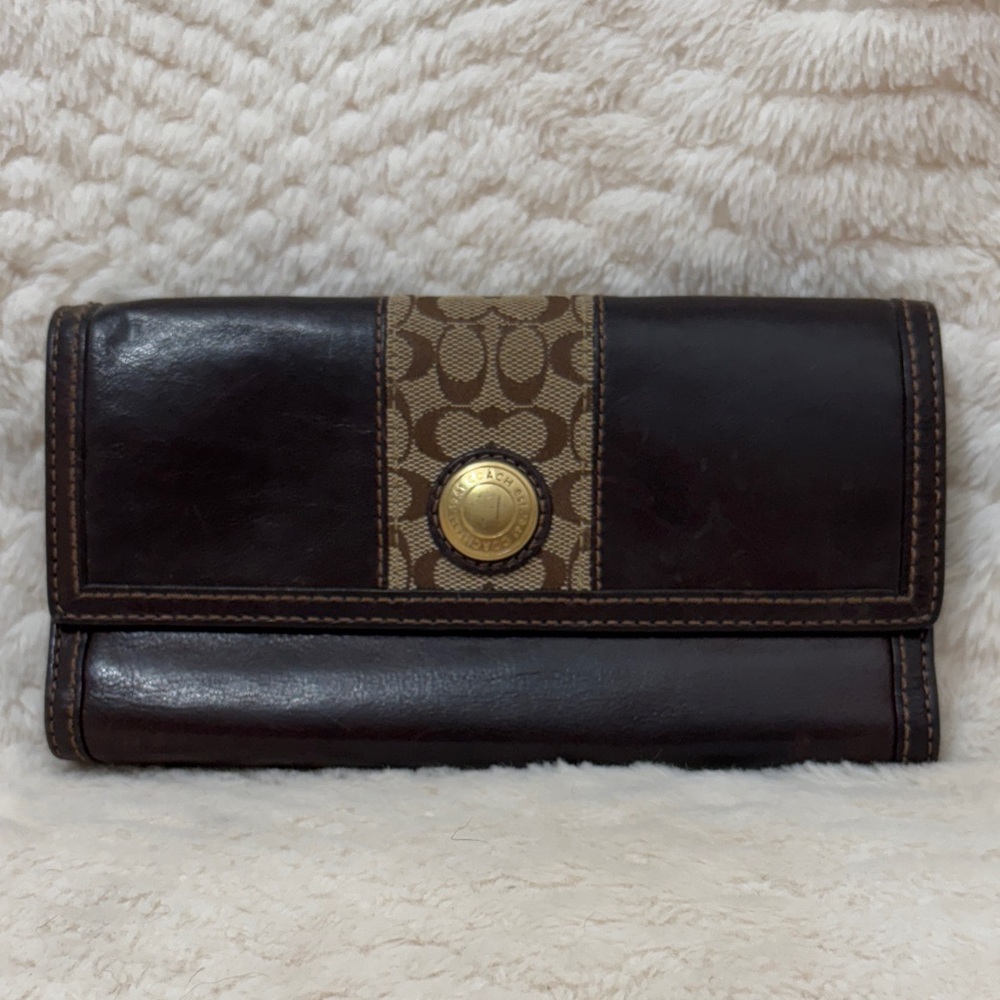 Coach Brown and Tan Wallet